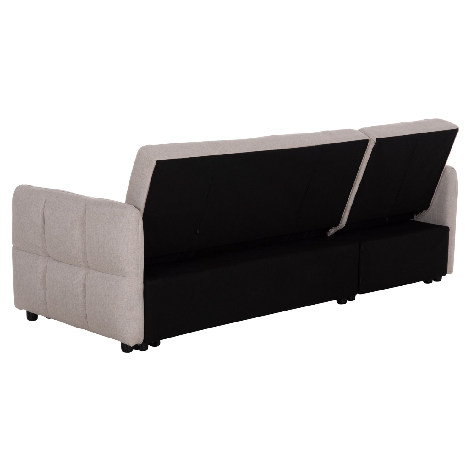 ΓΩΝΙΑΚΟΣ ΚΑΝΑΠΕΣ-ΚΡΕΒΑΤΙ ΑΝΑΣΤΡΕΨΙΜΟΣ NEZU ΜΠΕΖ ΥΦΑΣΜΑ 210x140x78Υεκ. - Image 5