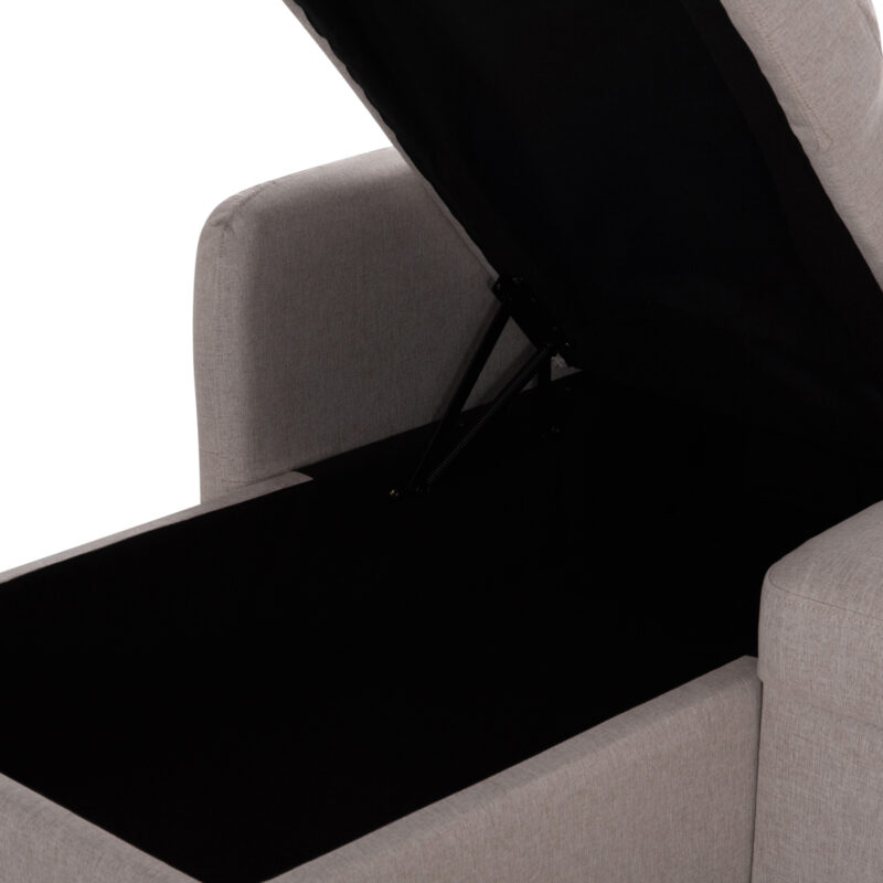 ΓΩΝΙΑΚΟΣ ΚΑΝΑΠΕΣ-ΚΡΕΒΑΤΙ ΑΝΑΣΤΡΕΨΙΜΟΣ NEZU ΜΠΕΖ ΥΦΑΣΜΑ 210x140x78Υεκ.