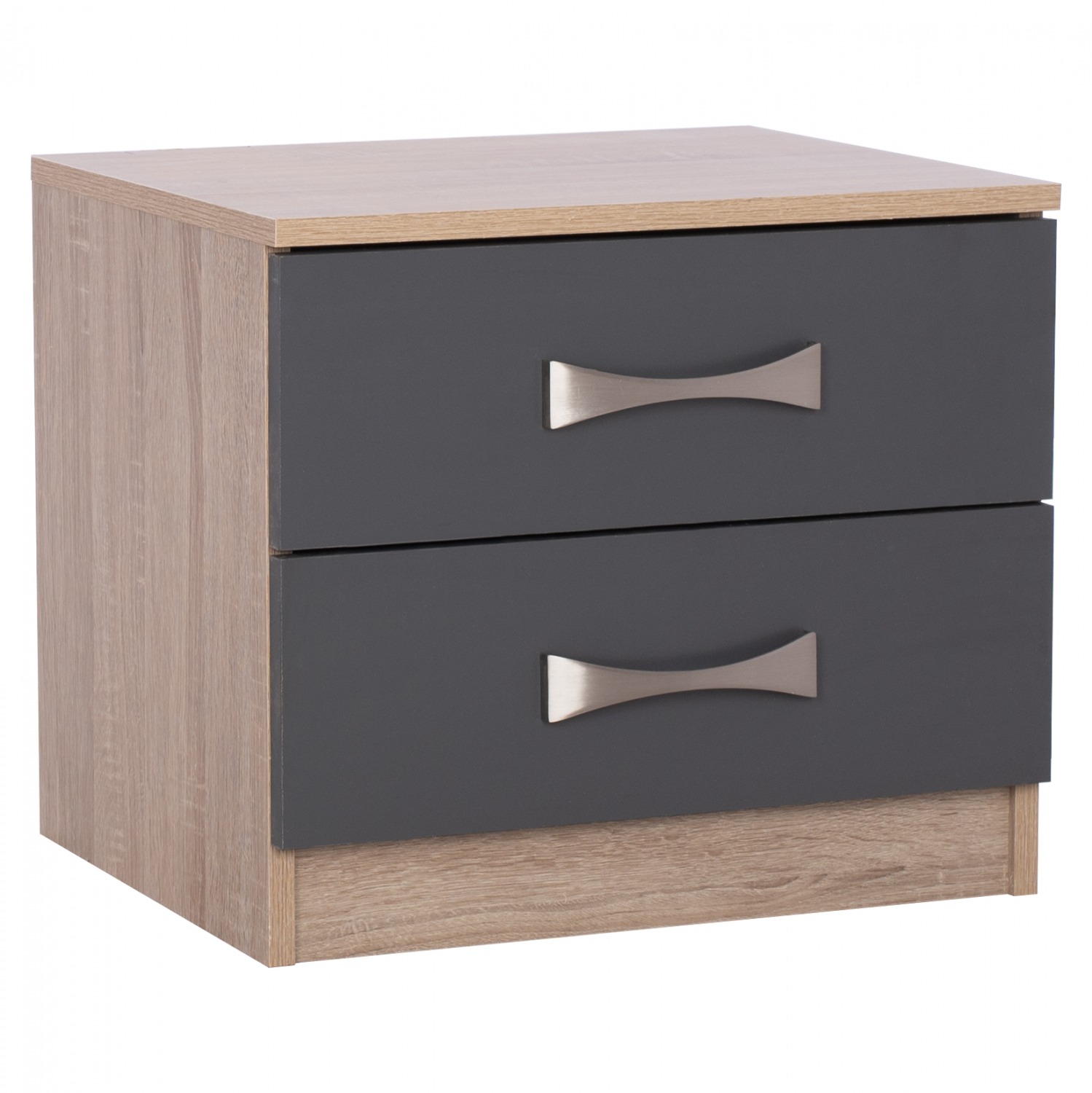 ΚΟΜΟΔΙΝΟ ΜΕΛΑΜΙΝΗΣ ME 2 ΣΥΡΤΑΡΙΑ & ΧΕΡΟΥΛΙΑ SONAMA-ΓΚΡΙ-ΙΝΟΧ 48x40,5x42Yεκ.ASHLYN