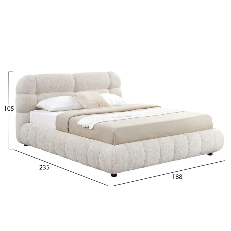 ΚΡΕΒΑΤΙ ΜΕ ΑΠΟΘ.ΧΩΡΟ MOLEN ΜΠΕΖ ΜΠΟΥΚΛΕ ΥΦΑΣΜΑ--ΓΙΑ ΣΤΡΩΜΑ 160x200εκ