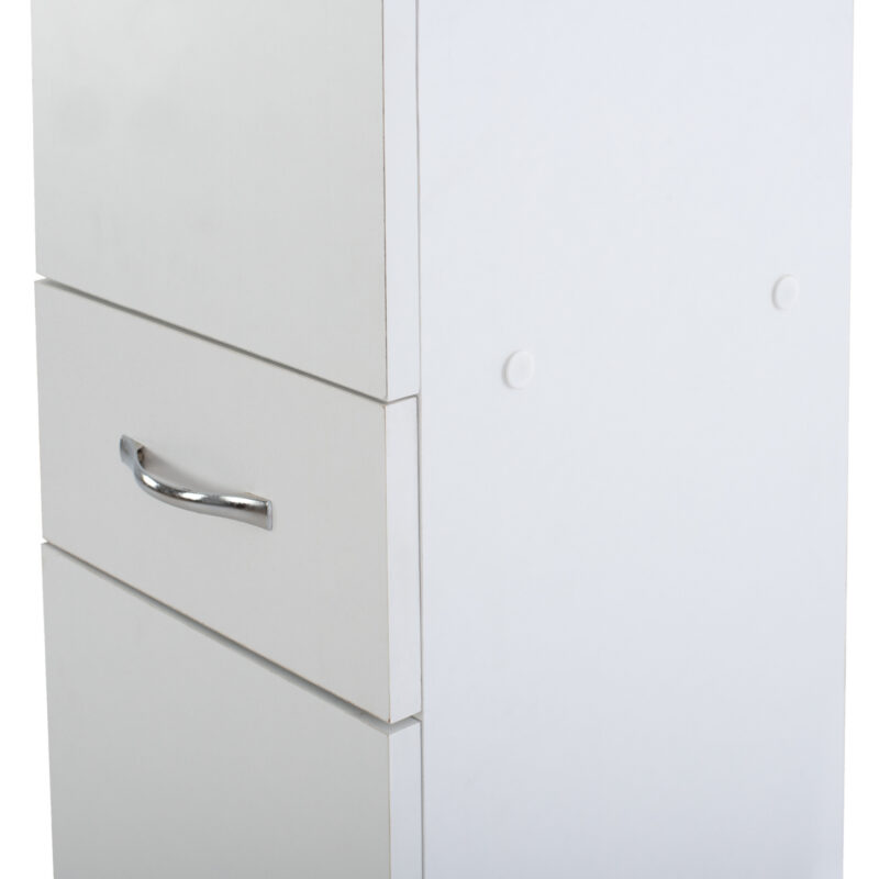 ΝΤΟΥΛΑΠΙ ΣΤΗΛΗ ΠΟΛΛΑΠΛΩΝ ΧΡΗΣΕΩΝ ΜΕΛΑΜΙΝΗ ΛΕΥΚΟ 30x33x175,5Yεκ. ADEMIA