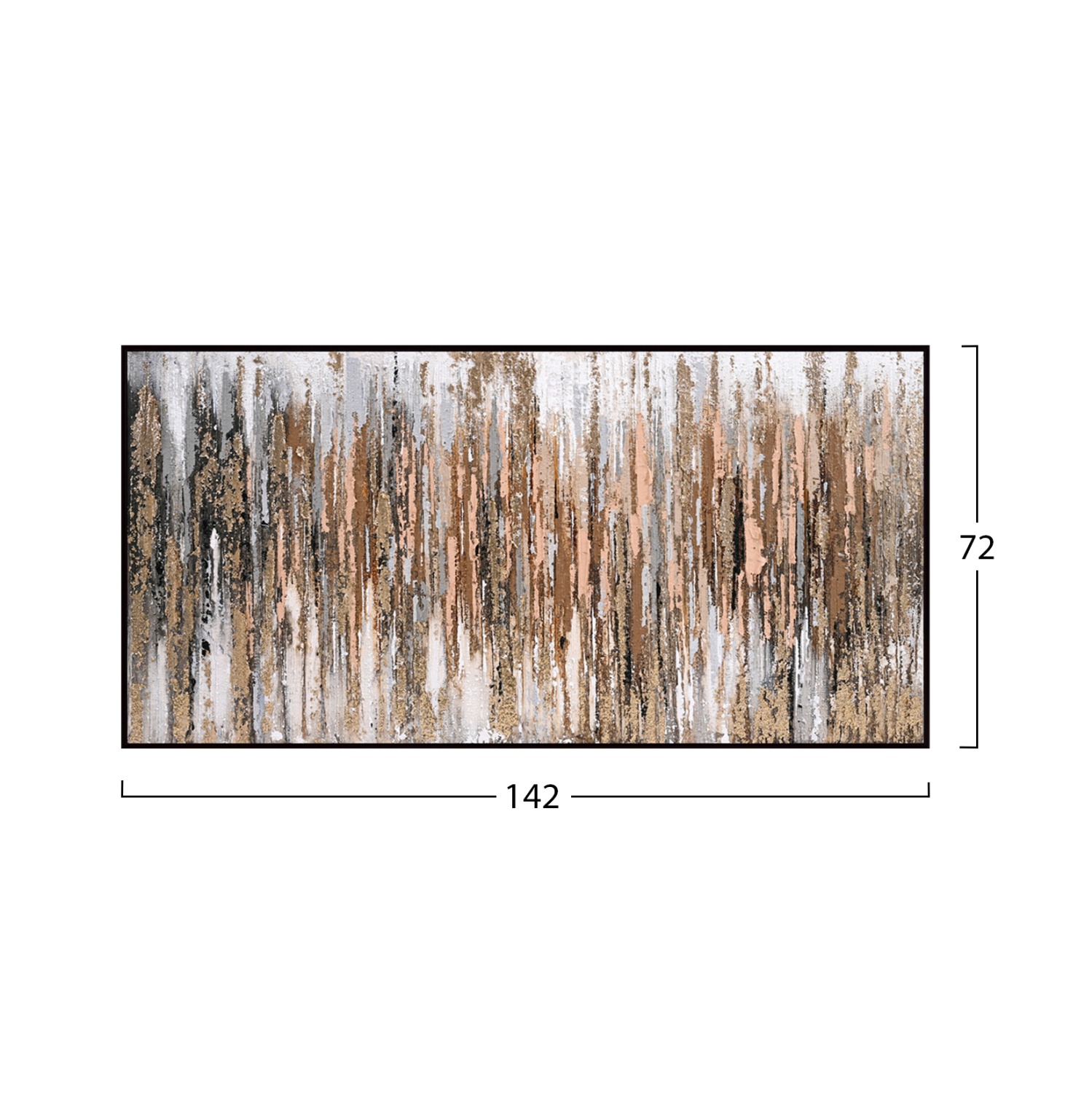 ΠΙΝΑΚΑΣ ΤΟΙΧΟΥ SEDIMENT ΜΕ ΚΟΡΝΙΖΑ ΜΑΥΡΗ-ΚΑΜΒΑΣ 142x4.5x72Υεκ - Image 2