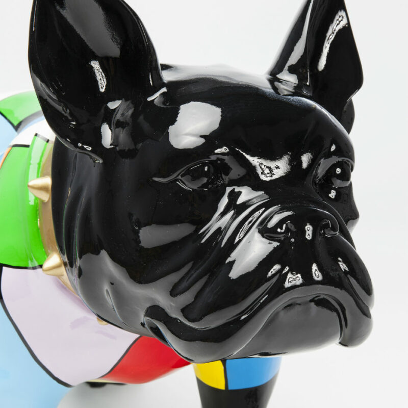 Διακοσμητικό Δαπέδου Μπουλντόγκ Πολύχρωμο Ακρυλικό 60x25x43 εκ.