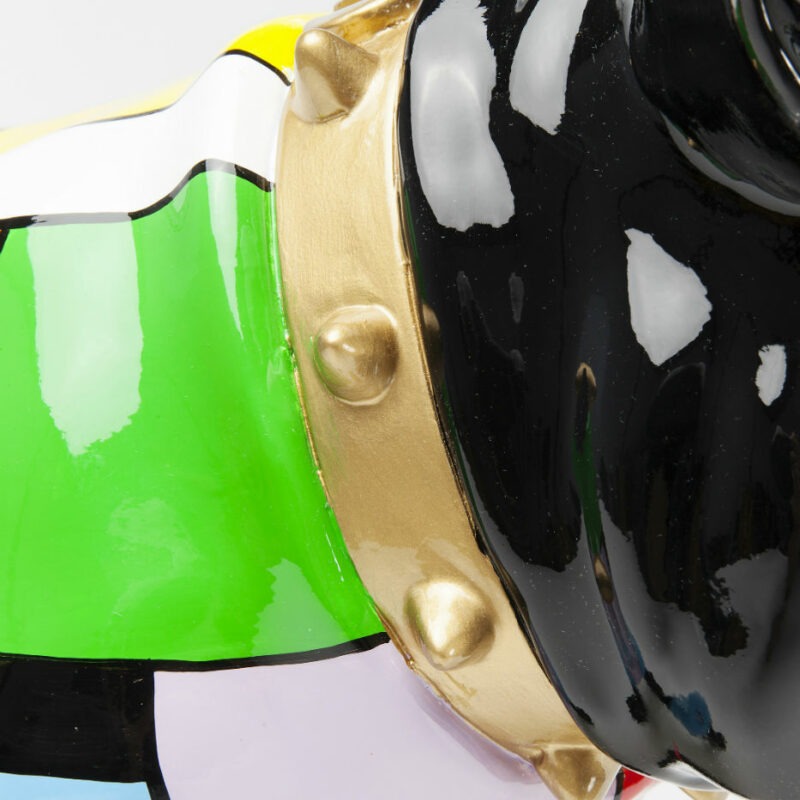 Διακοσμητικό Δαπέδου Μπουλντόγκ Πολύχρωμο Ακρυλικό 60x25x43 εκ.