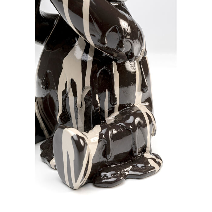 Διακοσμητικό Επιτραπέζιο Sitting Gelato Bear Μαύρο 17*16*37εκ.