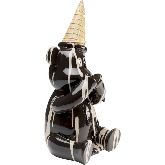 Διακοσμητικό Επιτραπέζιο Sitting Gelato Bear Μαύρο 17*16*37εκ.