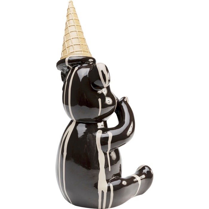 Διακοσμητικό Επιτραπέζιο Sitting Gelato Bear Μαύρο 17*16*37εκ.