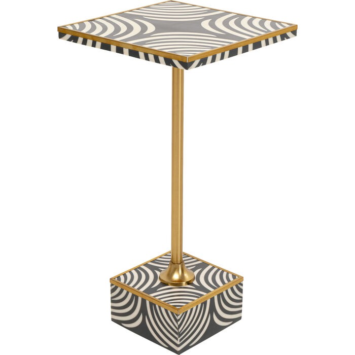 Τραπέζι Βοηθητικό Zebra Μεταλλικό Χρυσό 25*25*50εκ. - Image 5