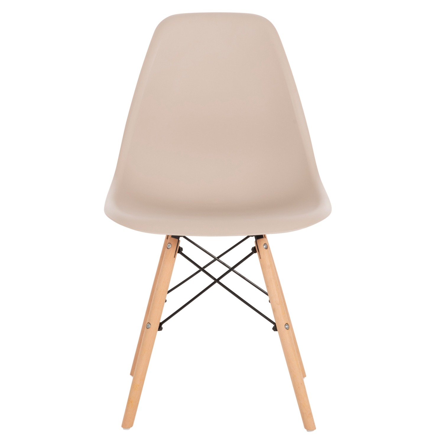 ΚΑΡΕΚΛΑ TWIST ΜΕ ΞΥΛΙΝΑ ΠΟΔΙΑ ΚΑΙ ΚΑΘΙΣΜΑ PP-ΚΑΠΟΥΤΣΙΝΟ 46x50x82Υεκ. - Image 3