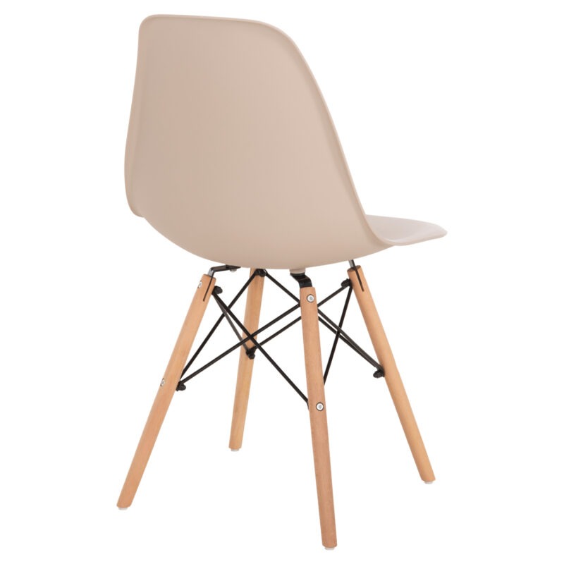 ΚΑΡΕΚΛΑ TWIST ΜΕ ΞΥΛΙΝΑ ΠΟΔΙΑ ΚΑΙ ΚΑΘΙΣΜΑ PP-ΚΑΠΟΥΤΣΙΝΟ 46x50x82Υεκ.