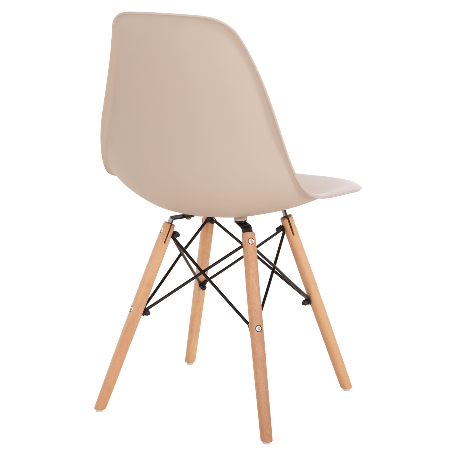 ΚΑΡΕΚΛΑ TWIST ΜΕ ΞΥΛΙΝΑ ΠΟΔΙΑ ΚΑΙ ΚΑΘΙΣΜΑ PP-ΚΑΠΟΥΤΣΙΝΟ 46x50x82Υεκ. - Image 5