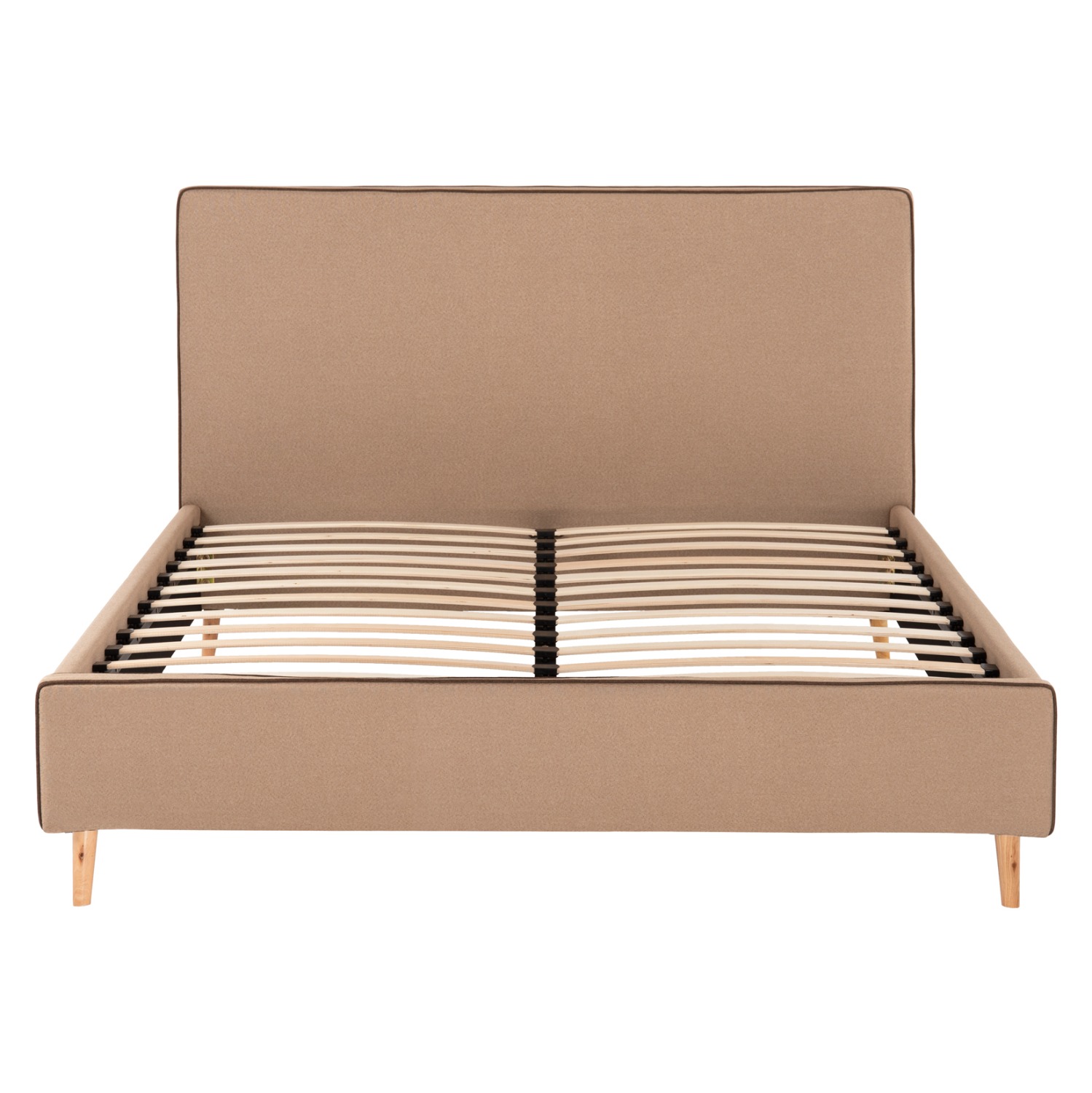 ΚΡΕΒΑΤΙ ΑΠΟ ΜΠΕΖ ΥΦΑΣΜΑ & ΚΑΦΕ ΡΕΛΙ INDRA ΓΙΑ ΣΤΡΩΜΑ 160x200 EK. - Image 4