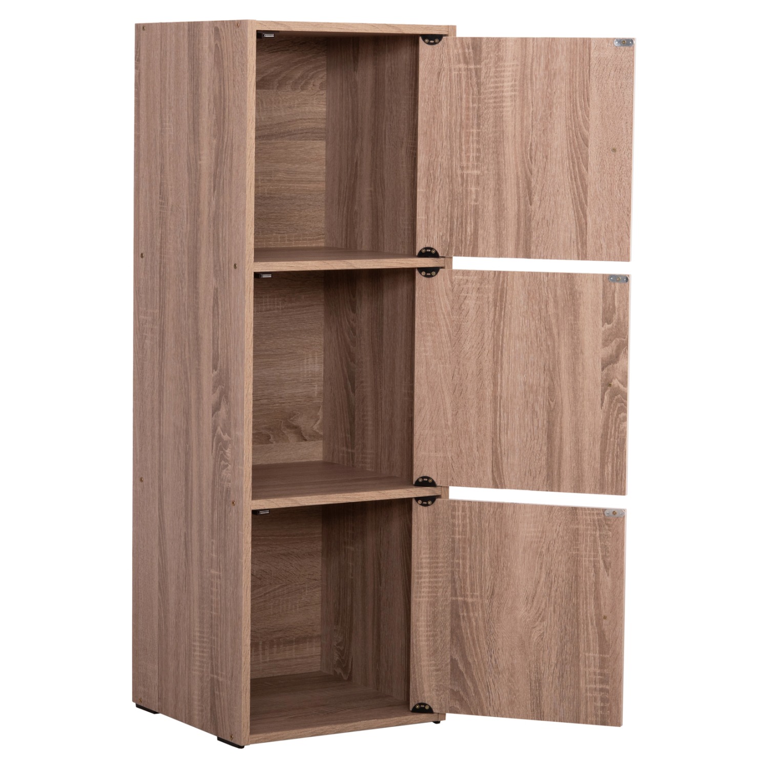 ΝΤΟΥΛΑΠΙ ΜΕ 3 ΑΠΟΘ. ΧΩΡΟΥΣ SORIANO SONAMA OAK ΜΕΛΑΜΙΝΗ 40x39x119Υεκ. - Image 4
