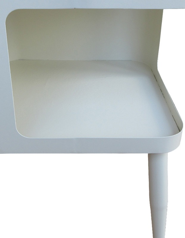 Βοηθητικό τραπέζι Cubino μέταλλο σε κρεμ απόχρωση 35x35x50εκ - Image 3