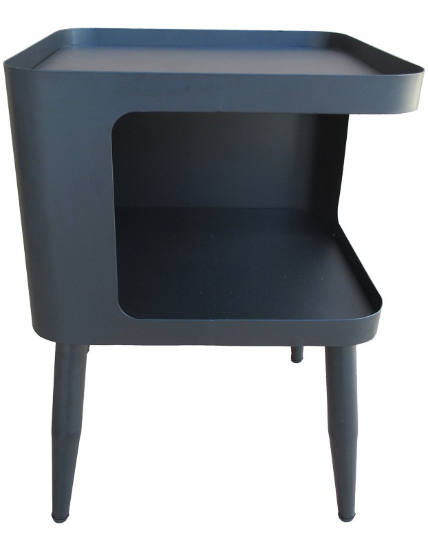 Βοηθητικό τραπέζι Cubino μέταλλο σε μαύρη απόχρωση 35x35x50εκ