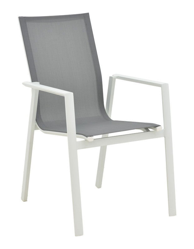 Τραπεζαρία Pinap-Dashiell σετ 5τεμ λευκό αλουμίνιο και plywood σε φυσική απόχρωση Φ110x74εκ