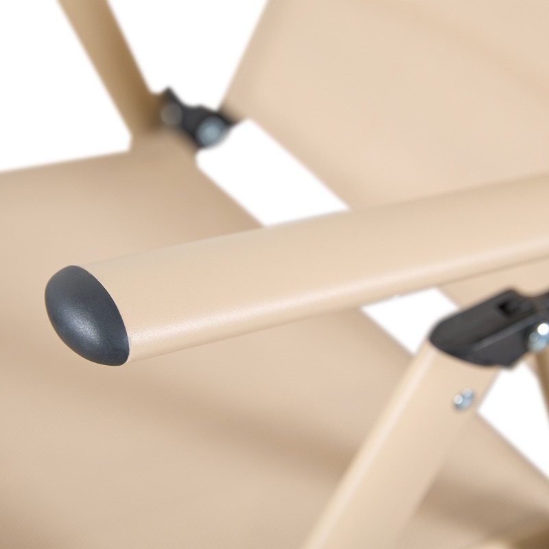 Πολυθρόνα Candor σαμπανί μέταλλο με textilene 51.5x63.5x107εκ