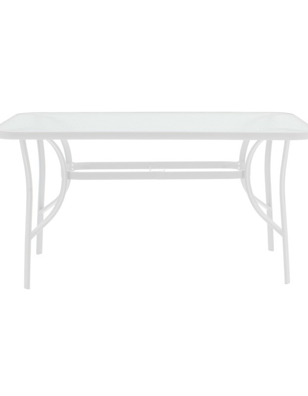 Τραπεζαρία Ensure-Calan I σετ 5τεμ μέταλλο λευκό-καφέ textilene 120x70x70εκ