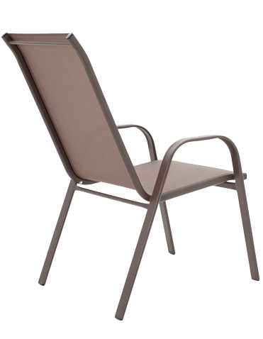 Τραπεζαρία Ensure-Calan σετ 5τεμ μέταλλο-textilene καφέ