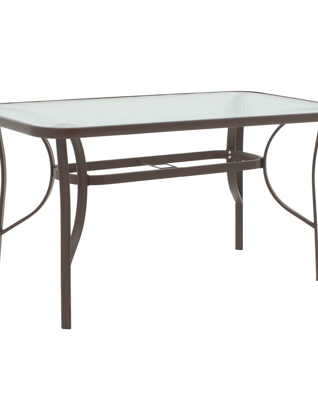 Τραπεζαρία Ensure-Calan σετ 5τεμ μέταλλο-textilene καφέ