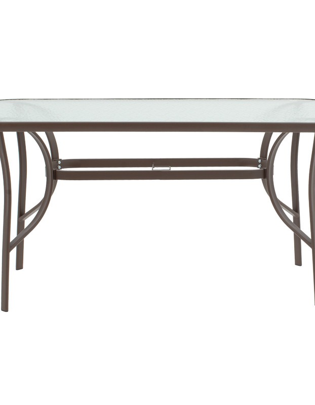 Τραπεζαρία Ensure-Calan σετ 5τεμ μέταλλο-textilene καφέ