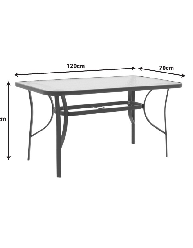 Τραπεζαρία Ensure-Calan σετ 5τεμ μέταλλο-textilene καφέ