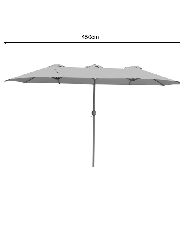 Ομπρέλα επαγγελματική Dorizo αλουμίνιο-καφέ ύφασμα 2.6x4.5x2.5m