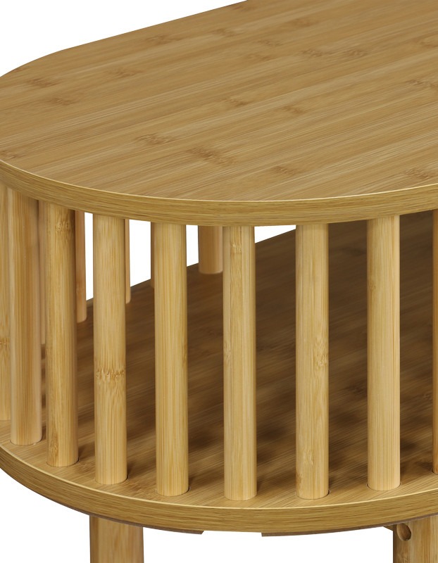 Κονσόλα Nodial MDF/Bamboo σε φυσική απόχρωση 120x39x85εκ