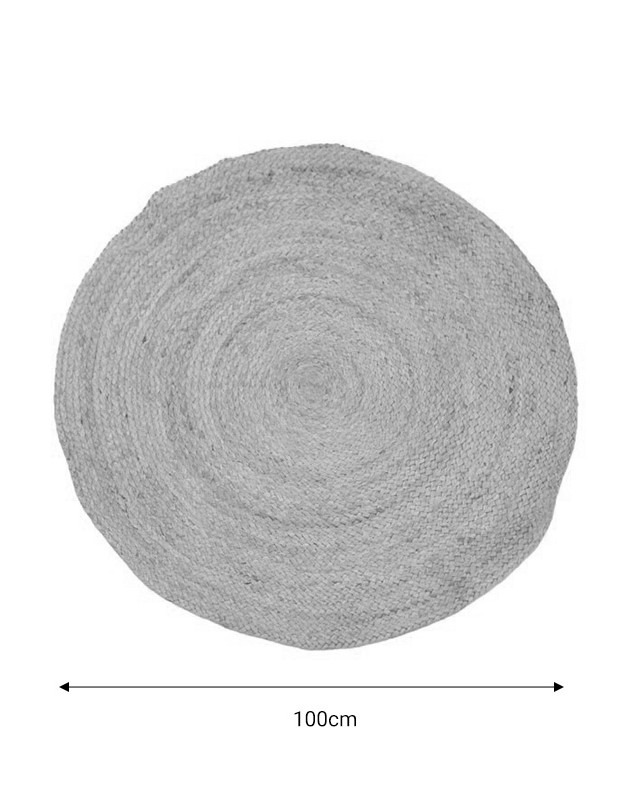 Χαλί Solon Inart μπεζ γιούτα 100x100x1εκ