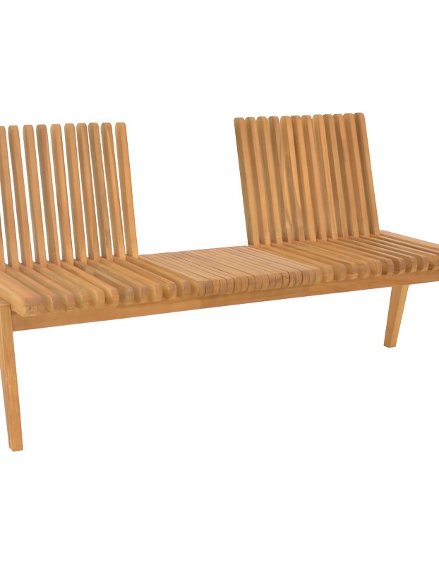 Πολυμορφικός καναπές-παγκάκι Jey teak ξύλο σε φυσική απόχρωση 150x57.5x80εκ