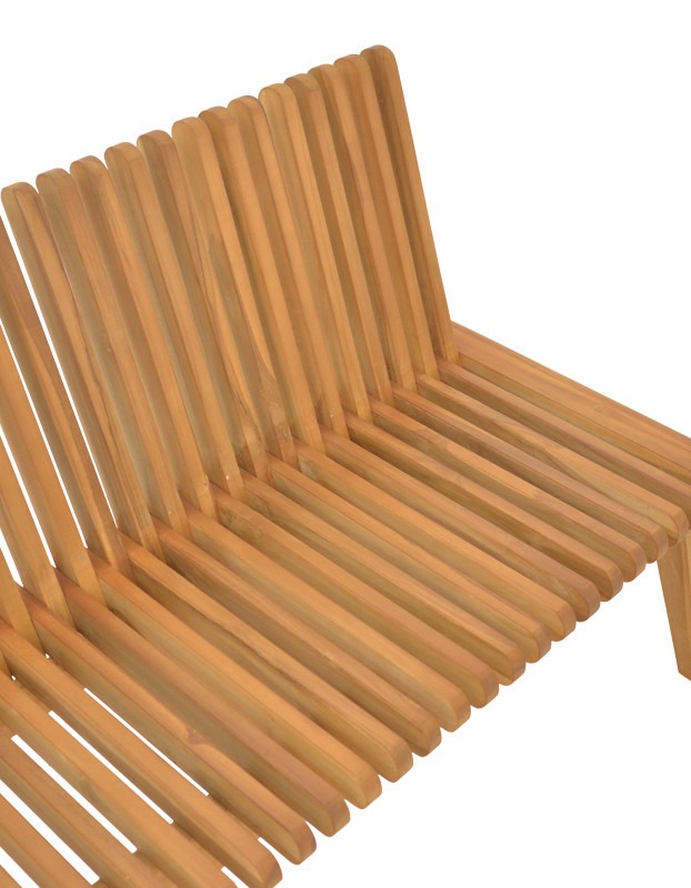 Πολυμορφικός καναπές-παγκάκι Jey teak ξύλο σε φυσική απόχρωση 150x57.5x80εκ