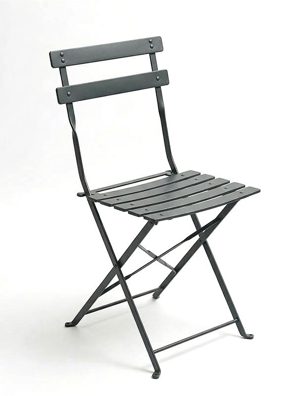 Τραπεζαρία Bistro σετ 3τεμ μεταλλική αναδιπλούμενη σε ανθρακί απόχρωση Φ60x71εκ