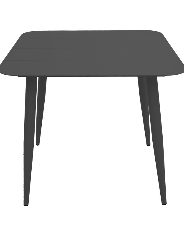 Τραπέζι Vista αλουμίνιο σε μαύρη απόχρωση 80x80x72εκ