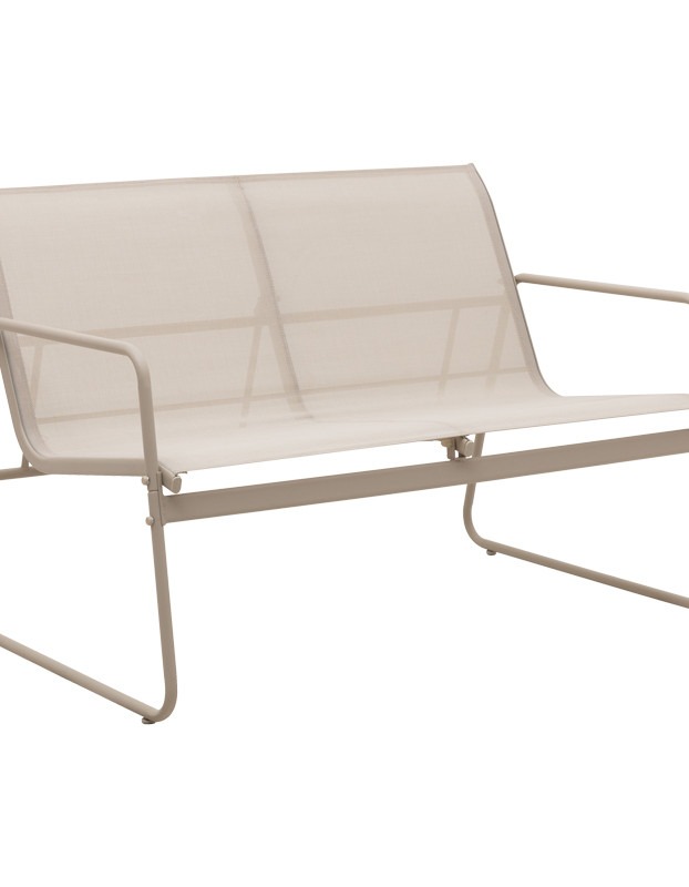 Σαλόνι εξωτερικού χώρου Veranda textilene-μέταλλο σε cappuccino απόχρωση