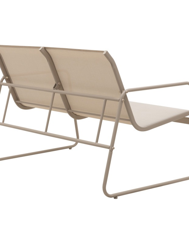 Σαλόνι εξωτερικού χώρου Veranda textilene-μέταλλο σε cappuccino απόχρωση