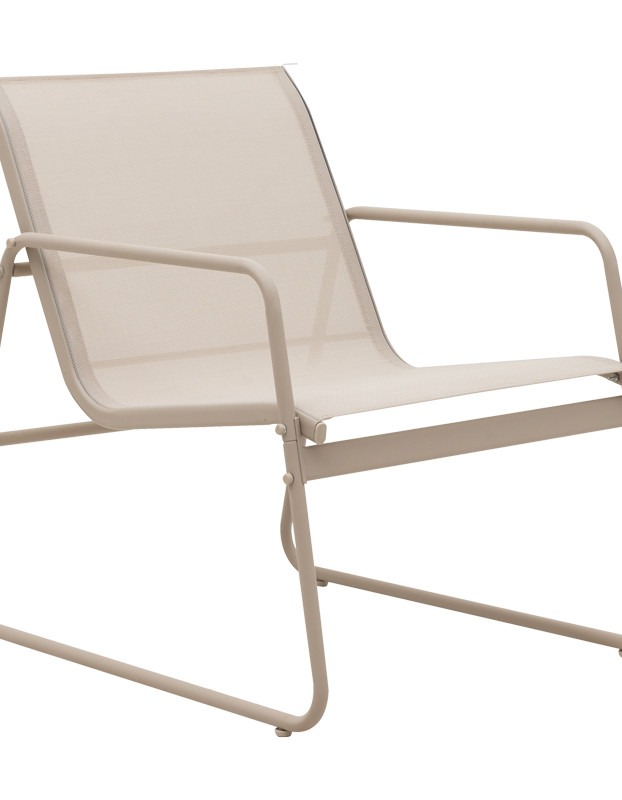 Σαλόνι εξωτερικού χώρου Veranda textilene-μέταλλο σε cappuccino απόχρωση