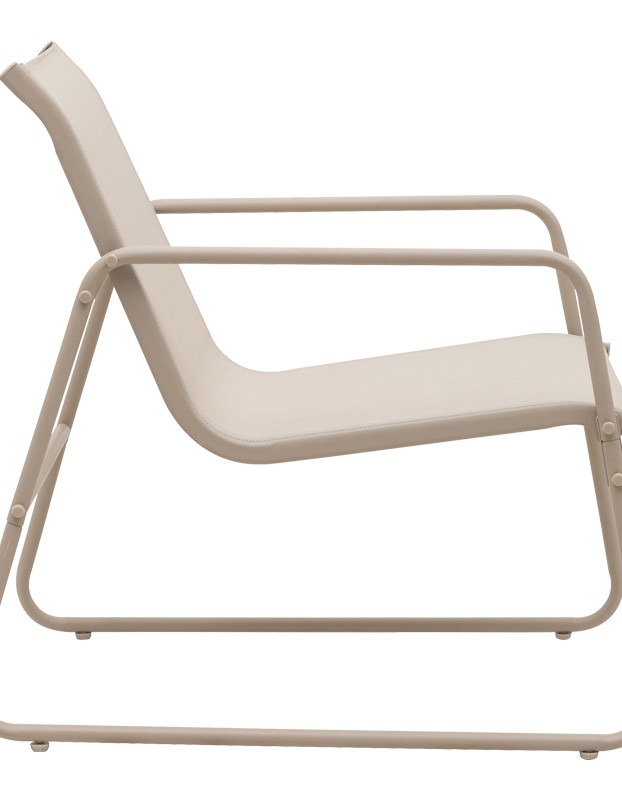 Σαλόνι εξωτερικού χώρου Veranda textilene-μέταλλο σε cappuccino απόχρωση