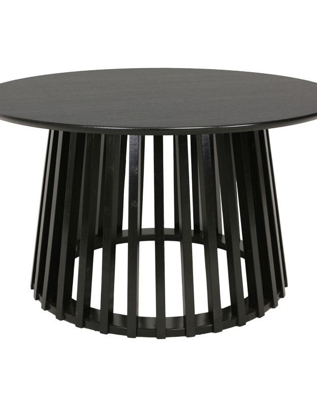 Τραπέζι σαλονιού Domonic mdf σε μαύρη απόχρωση Φ80x45εκ