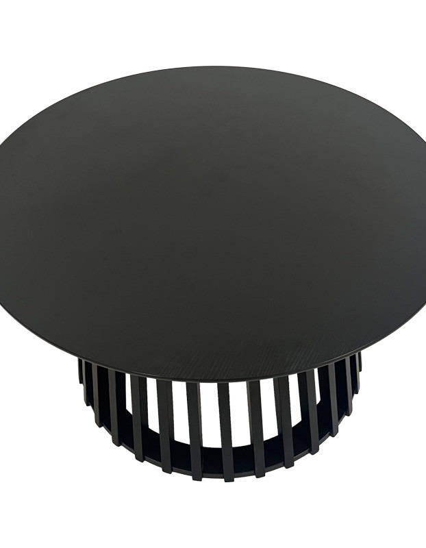 Τραπέζι σαλονιού Domonic mdf σε μαύρη απόχρωση Φ80x45εκ
