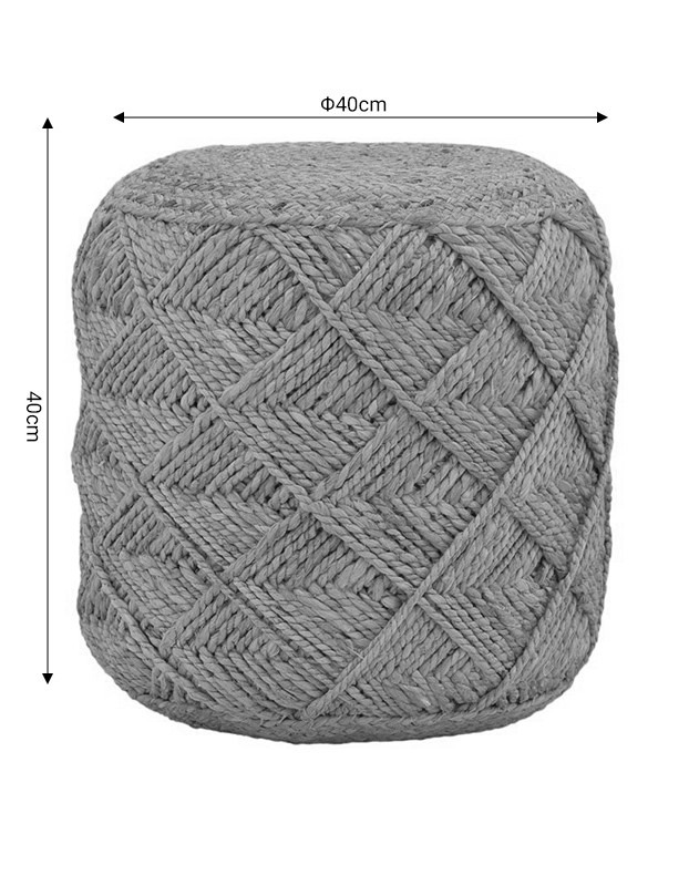 Σκαμπό Vladir Inart φυσικό 100% γιούτα 40x40x40εκ