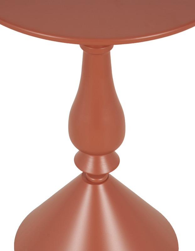 Βοηθητικό τραπέζι Lalou μέταλλο σε απόχρωση terracotta Φ40x55εκ