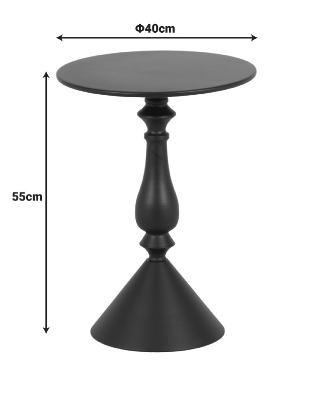 Βοηθητικό τραπέζι Lalou μέταλλο σε απόχρωση terracotta Φ40x55εκ