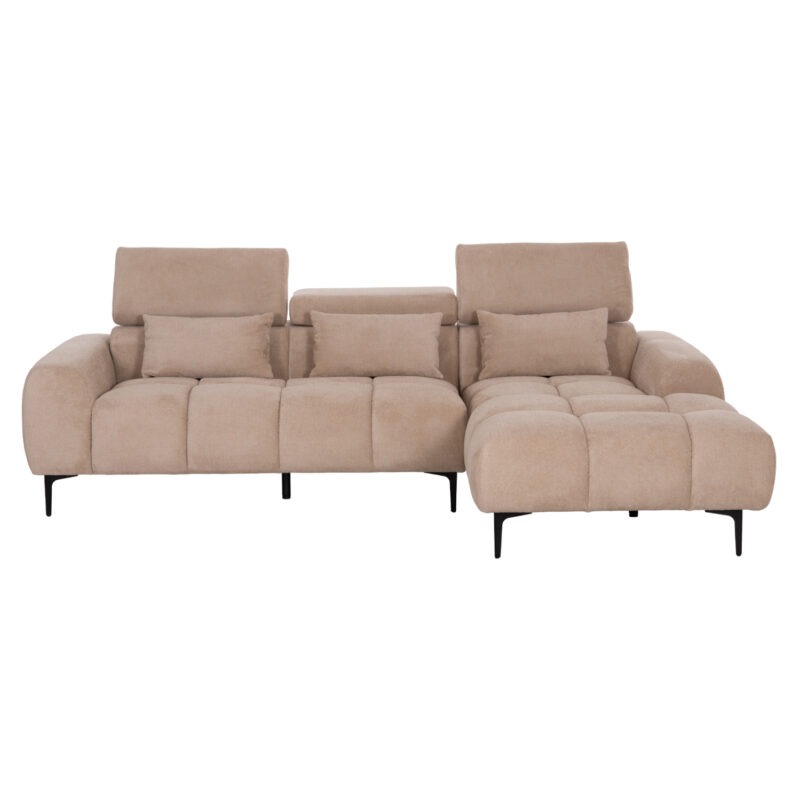 ΚΑΝΑΠΕΣ ΔΕΞΙΑ ΓΩΝΙΑ DIVYA ΜΠΕΖ ΥΦΑΣΜΑ 260x100-174x104Υεκ.
