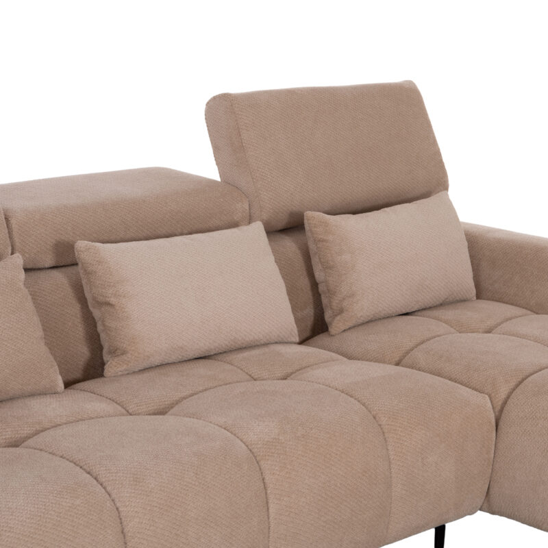 ΚΑΝΑΠΕΣ ΔΕΞΙΑ ΓΩΝΙΑ DIVYA ΜΠΕΖ ΥΦΑΣΜΑ 260x100-174x104Υεκ.