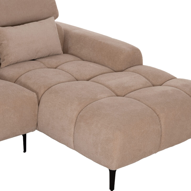ΚΑΝΑΠΕΣ ΔΕΞΙΑ ΓΩΝΙΑ DIVYA ΜΠΕΖ ΥΦΑΣΜΑ 260x100-174x104Υεκ.