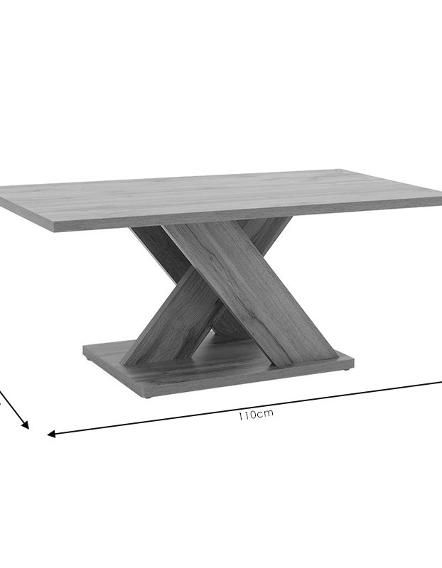 Τραπέζι σαλονιού Solange χρώμα sonoma 110x55x47.5εκ