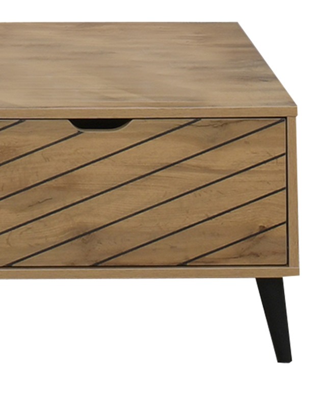 Τραπέζι σαλονιού Thelma oak μελαμίνης 120x60x41.6εκ - Image 3