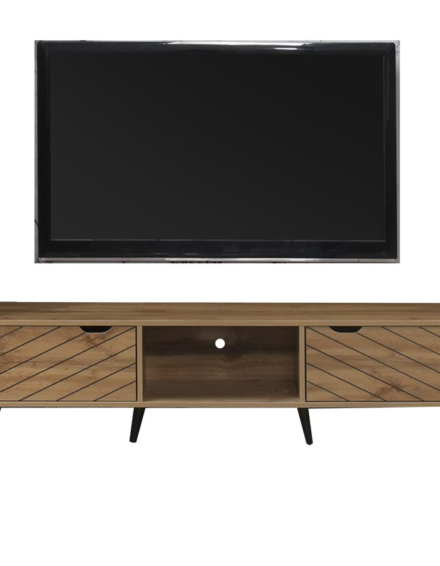 Έπιπλο τηλεόρασης Thelma oak μελαμίνης 150x40x41.6εκ - Image 2