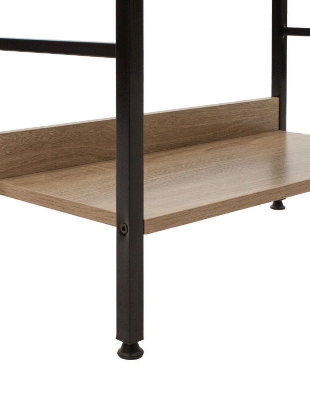 Βιβλιοθήκη- Ραφιέρα Ramon φυσικό-μαύρο 60x28x125,5εκ