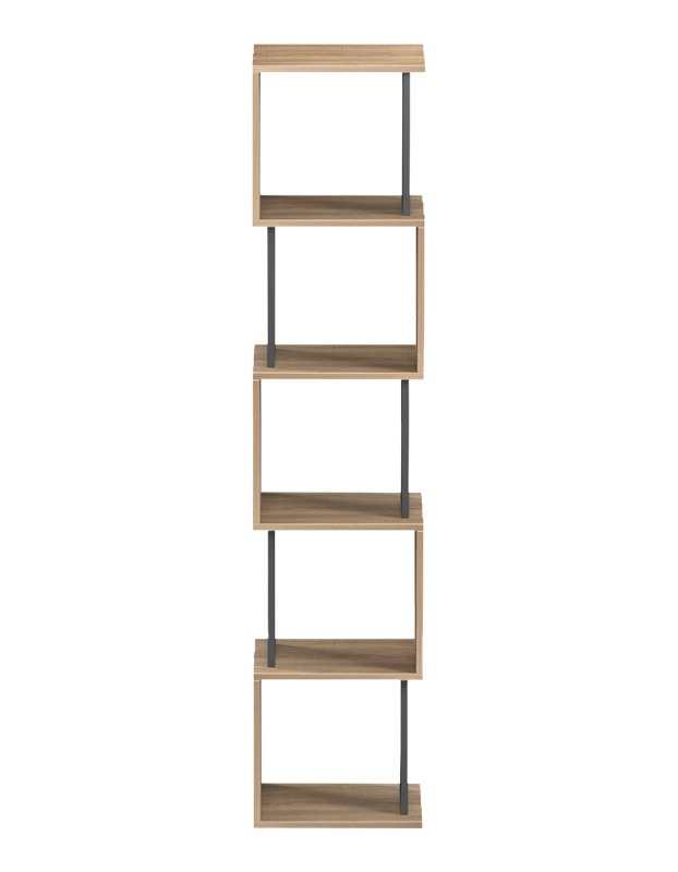Βιβλιοθήκη Cubik sonoma- ανθρακί 35x30x161εκ